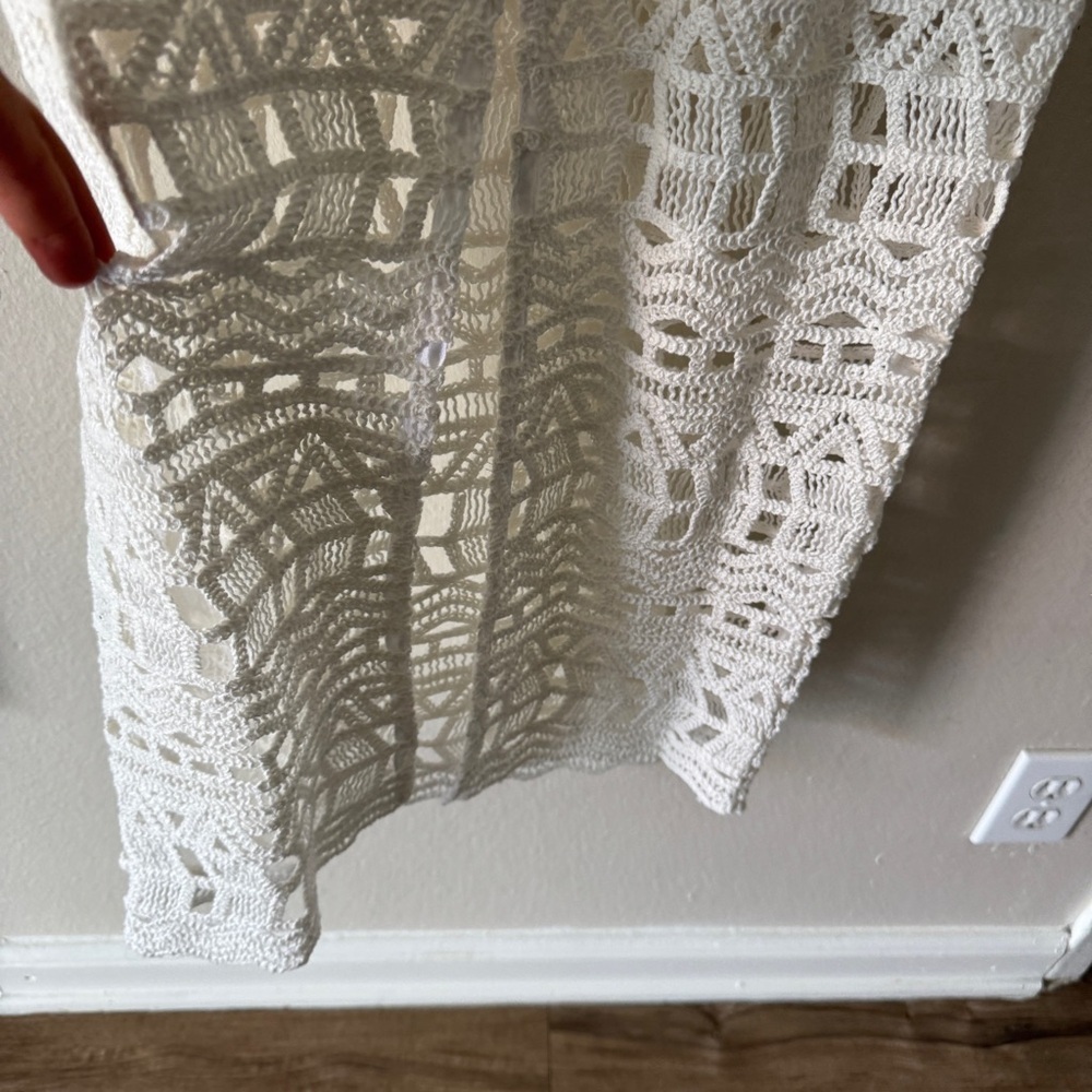 Revolve Rumer white crochet  beach cover up XS - Picture 4 of 10